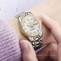 Reloj de pulsera mecánico de lujo para mujer, marca superior OYALIE, reloj automático para mujer, reloj de día / fecha con diamantes para mujer